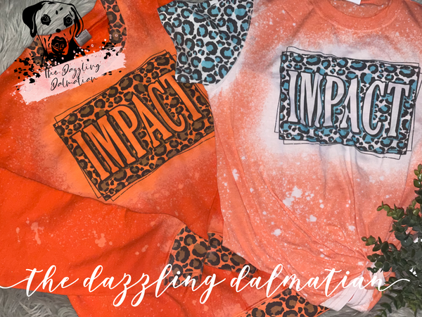 IMPACT leopard bleached t-shirt