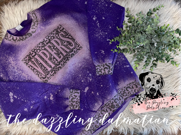 VIPERS leopard bleached sweatshirt