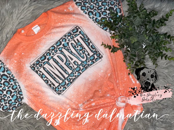 IMPACT leopard bleached t-shirt