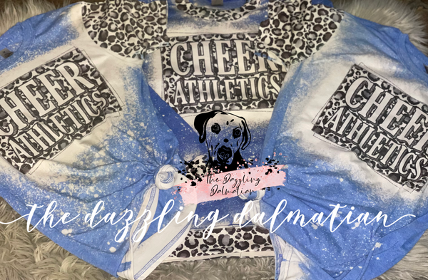 Cheer Athletics leopard bleached t-shirt