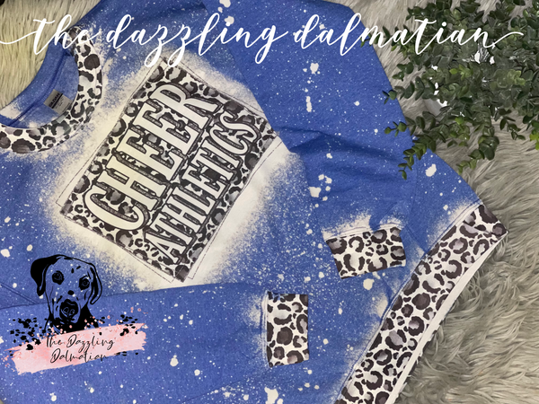 Cheer Athletics leopard bleached sweatshirt