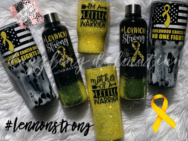 #Lennonstrong Fundraiser glitter tumbler