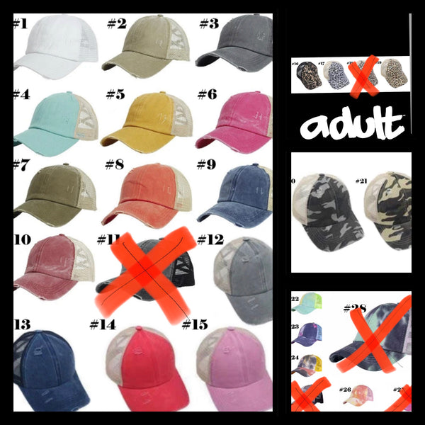 Raggedy Patch Hats Adult